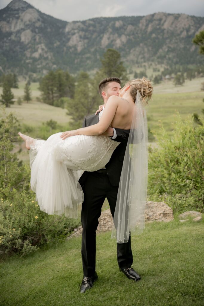 Bride and Groom romantic moment