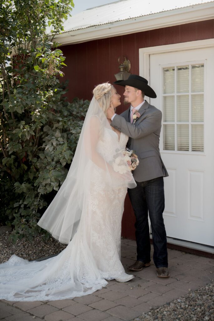 Bride and Groom romantic portarit