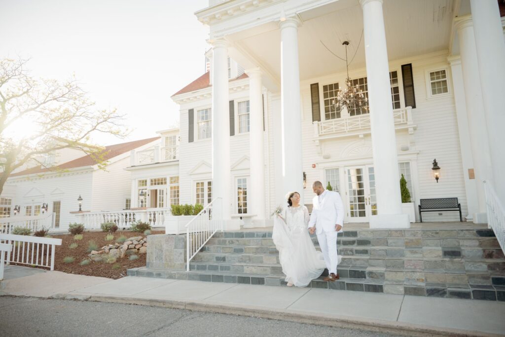 Bride and groom at venue