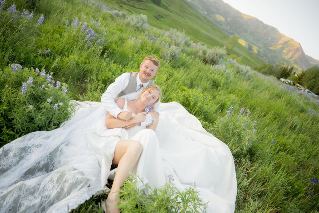 Bride and groom romantic moment (2)