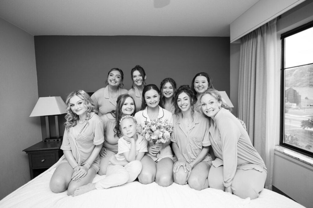 Bride with bridemaid