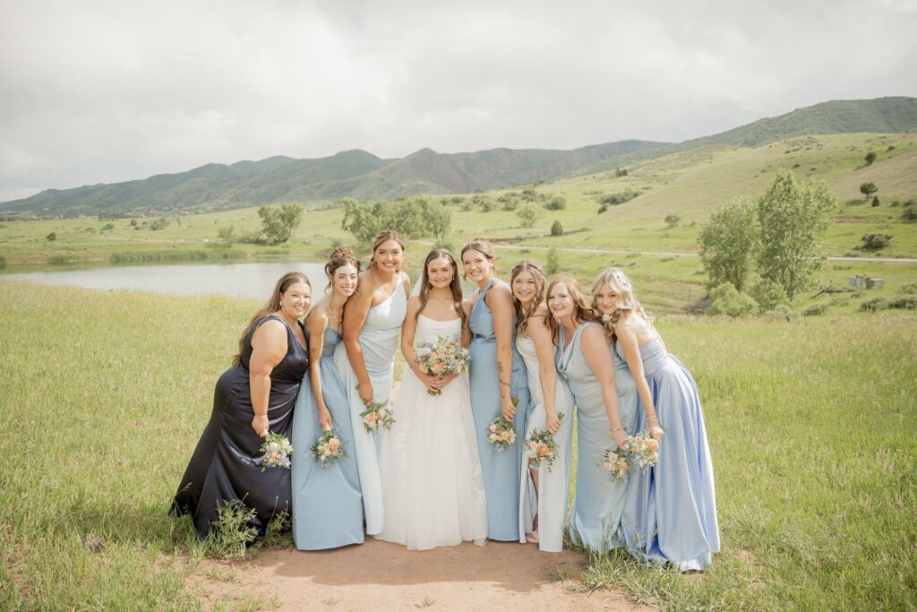 Bride with bridemaids