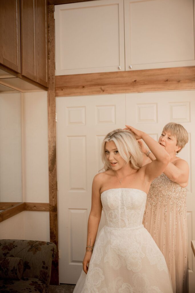 Bride with her mother
