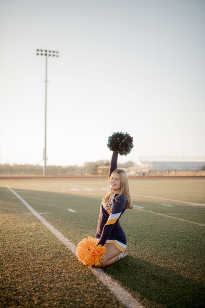 Girl in cheerleader Outfit