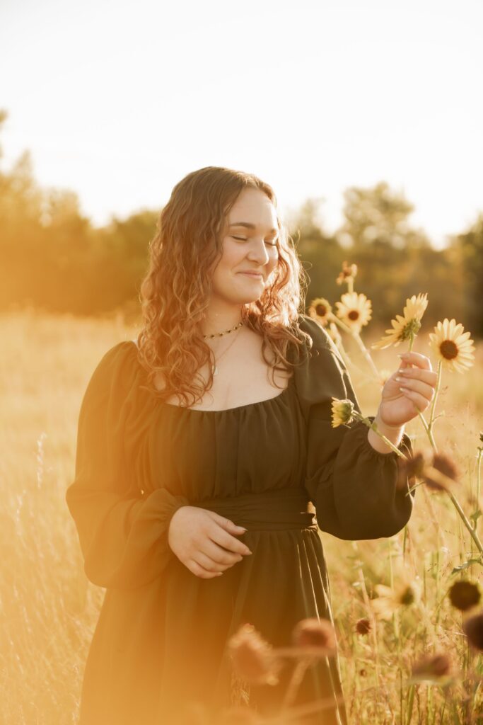 Girl with flowers