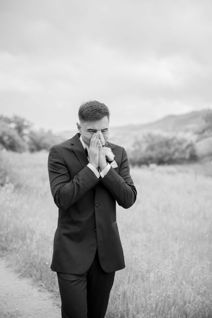 Groom getting emotional