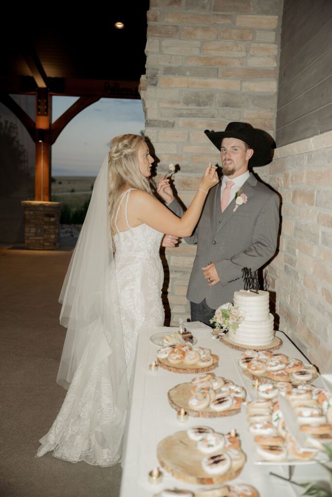 Reception cake celebration